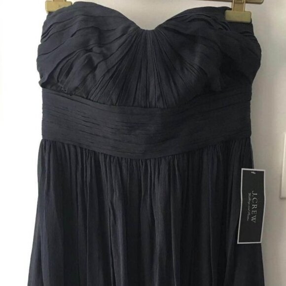 J Crew Navy Strapless Cocktail Dress -NWT - Picture 2 of 5